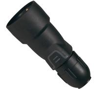 Fiche femelle automatique en caoutchouc - Legrand - 2 phases + terre - noir