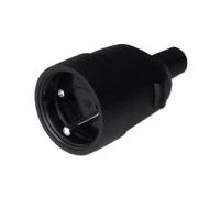 Electraline 531180 Fiche Femelle 2P+T 16A Caoutchouc, Gris