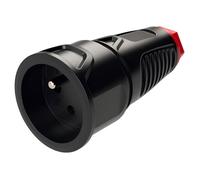 Fiche Femelle Caoutchouc Broche Française 220v 16a 2p+t Pour Rallonge - étanche Ip20