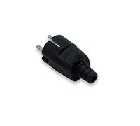 Fiche : fiche droite en PVC avec borne à terre, 4,8 mm, 16 A, parfaite pour réaliser des connexions électriques sûres et durables dans diverses applications. *