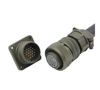 Fiche filetée en aluminium 14S-6 à 7 broches pour servomoteurs, connecteur circulaire Ms3106A, coque étanche avec antidérapant