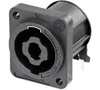 Fiche haut-parleur embase femelle, contacts coudés Neutrik NL4MDXX-H-3 Nombre de pôles: 4 noir 1 pc(s)