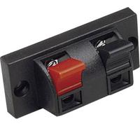 Fiche haut-parleur embase femelle, verticale BKL Electronic 0205025 Nombre de pôles: 2 noir