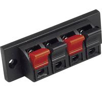 Fiche haut-parleur embase femelle, verticale TRU COMPONENTS TC-2527006 Nombre de pôles: 4 noir 100 pc(s)