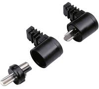 Fiche haut-parleur mâle, coudé BKL Electronic 0205005 Nombre de pôles: 2 noir