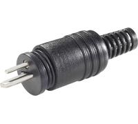 Fiche haut-parleur mâle, droit BKL Electronic 0205003/K Nombre de pôles: 2 noir