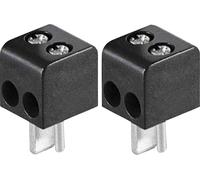 Fiche haut-parleur mâle, droit BKL Electronic 0205018 Nombre de pôles: 2 noir 2 pc(s)