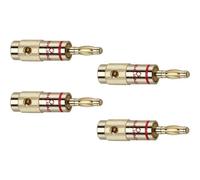 Fiche haut-parleur mâle, droit Oehlbach 3001 or 4 pc(s)