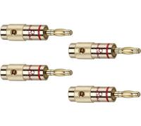 Fiche haut-parleur mâle, droit Oehlbach 3001 or 4 pc(s)