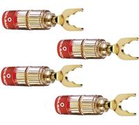 Fiche haut-parleur mâle, droit Oehlbach 3023 or 4 pc(s) Piece