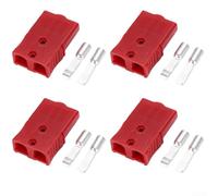 Fiche haute tension 75 A 2 pôles pour nouvelles applications énergétiques pour construction robuste PC ignifuge jusqu'à 600 V CA Gris Bleu Noir Set (rouge)
