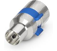 fiche IEC pour câble satellite, câble d'antenne, câble coaxial avec ¿ 6,5-7,5 mm, facile à monter soi-même, chromé, lot de 8