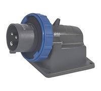 Fiche inclinée Hypra 16A - 2P+T - 200V~ à 250V~ - plastique - IP66/67-55