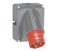 Fiche Tableau Inclinée 16 Ampères 3P+T Ip44 Rouge - Hypra 52173