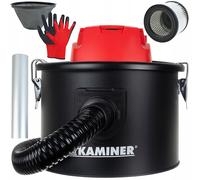 KAMINER Aspirateur électrique à Cendres avec 2 filtres Hepa 6317 pour Grill 10L (800W), Rouge Foncé