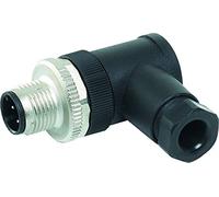 Fiche M12 avec connexion automatique et borne à vis.