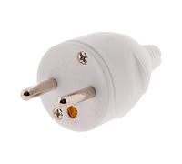 Fiche mâle 16A 2P+T - blanc - Zenitech