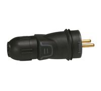 fiche male 16a 2p+t ip55 en caoutchouc avec bornes auto