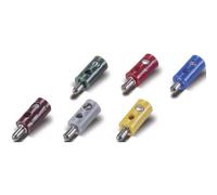 Fiche mâle 2.6 mm avec trou transversal 08896 bleu 10 pc(s)