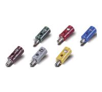 Fiche mâle 2.6 mm avec trou transversal 08899 orange 10 pc(s)