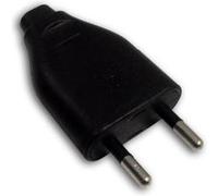 Zenitech - Fiche Mâle 2P 6A - Prise Électrique Compatible avec Appareils Standards - Design Compact pour Utilisation Domestique - Certifiée NF pour Sécurité - Noir - 3cm