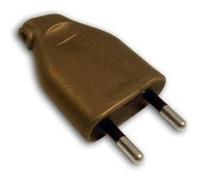 Zenitech Fiche mâle 2P 6A latérale Or