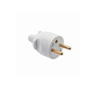 FICHE MALE 2P+T 16A DROITE A COIFFE BLANC - DEBFLEX - 713220
