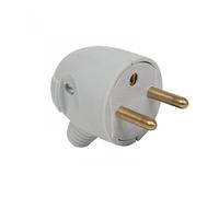 Fiche mâle - 2P+T - 16A - sortie latérale - gris DEBFLEX