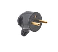 Fiche mâle - 2P+T - 16A - sortie latérale - noir DEBFLEX