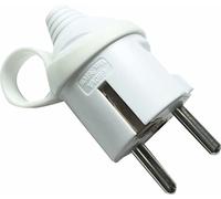 Fiche mâle 2P+Terre Schuko - blanc - Dio