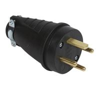 Fiche mâle 3P+T - LEGRAND - 20A - 380V - Caoutchouc - Noir