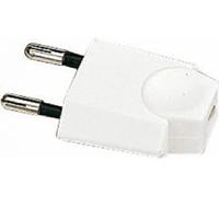 Fiche mâle 6A 2P Blanc - - 020260