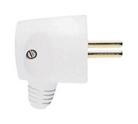 Legrand - Fiche mâle avec terre plastique - sortie du câble par le dessous -blister -blanc