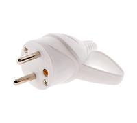 Fiche mâle anneau -16A 2P+T - blanc - Zenitech