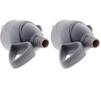 Fiche mâle anneau -16A 2P+T - gris - Zenitech (Lot de 2)