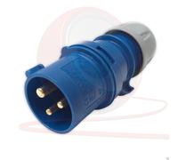 Fiche Male Ceeform Montée Bleue 32A 240V 2P+E. 3 Pôles PCE (023-6)
