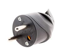 Fiche mâle coudée 16A 2P+T - noir - Zenitech