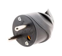 Fiche mâle coudée 2P+T 16A - Noir - Zenitech