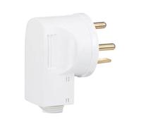 Legrand - Fiche de puissance mâle 20A - sortie du câble par le dessous - 3 broches - blanc