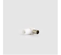 Fiche Mâle/Femelle coudée 9.52mm D-HOME - Plastique - Connecteurs splitters Fiches Prises Adaptateurs Coaxiaux pour Antenne TV