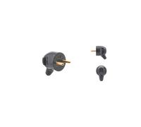 Fiche mâle noire latérale portefeuille 2 pôles + terre 16A - 713350