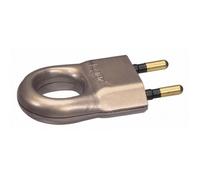 Legrand Fiche plate mâle sans terre plastique avec anneau d'extraction bronze