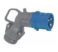 Fiche électrique GENERIQUE Fiche Coudée Male 16 Ampères 2P+T Ip44 Bleu - Legrand Hypra 52062