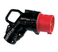 Fiche mobile coudée Hypra 63A - 3P+T- 380V~ à 415V~ - caoutchouc - IP44