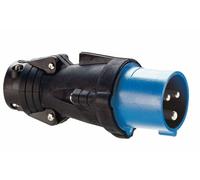 Fiche mobile droite Hypra 16A - 2P+T - 200V~ à 250V~ caoutchouc - IP44