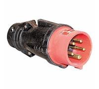 Fiche mobile droite Hypra 16A - 3P+N+T - 380V~ à 415V~ - caoutchouc - IP44