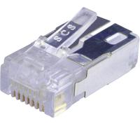 Fiche modulaire mâle blindée Cat.5e BEL Stewart Connectors 943-SP-370808SM2-FS-B1000 RJ45 mâle, droit Pôle: 8P8C transparent