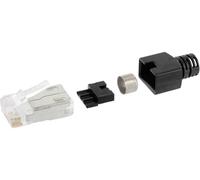 Fiche modulaire mâle blindée CAT 6 BEL Stewart Connectors SS-39200-006 RJ45 mâle, droit Pôle: 8P8C transparent