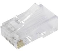 Fiche modulaire mâle non blindée Cat.5e BEL Stewart Connectors SS-37000-002 RJ45 mâle, droit Pôle: 8P8C transparent
