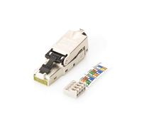 Fiche modulaire RJ45 cat.6A PoE+ 10GbE STP blindé DN-93631